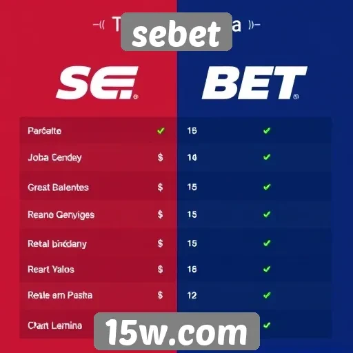 Comparação entre sebet e concorrentes no mercado de jogos